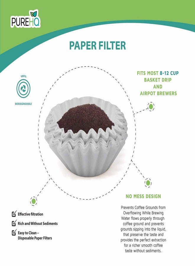 PureHQ Disposable Coffee Paper Filters for Keurig K-Duo Essential, K Duo Brewer, and K-Duo Plus Carafe Coffee Makers - Fits K-Duo Gold Tone Mesh Filter Basket Carafe - Coffee Sediment-Free (100 Pack) - Image 2